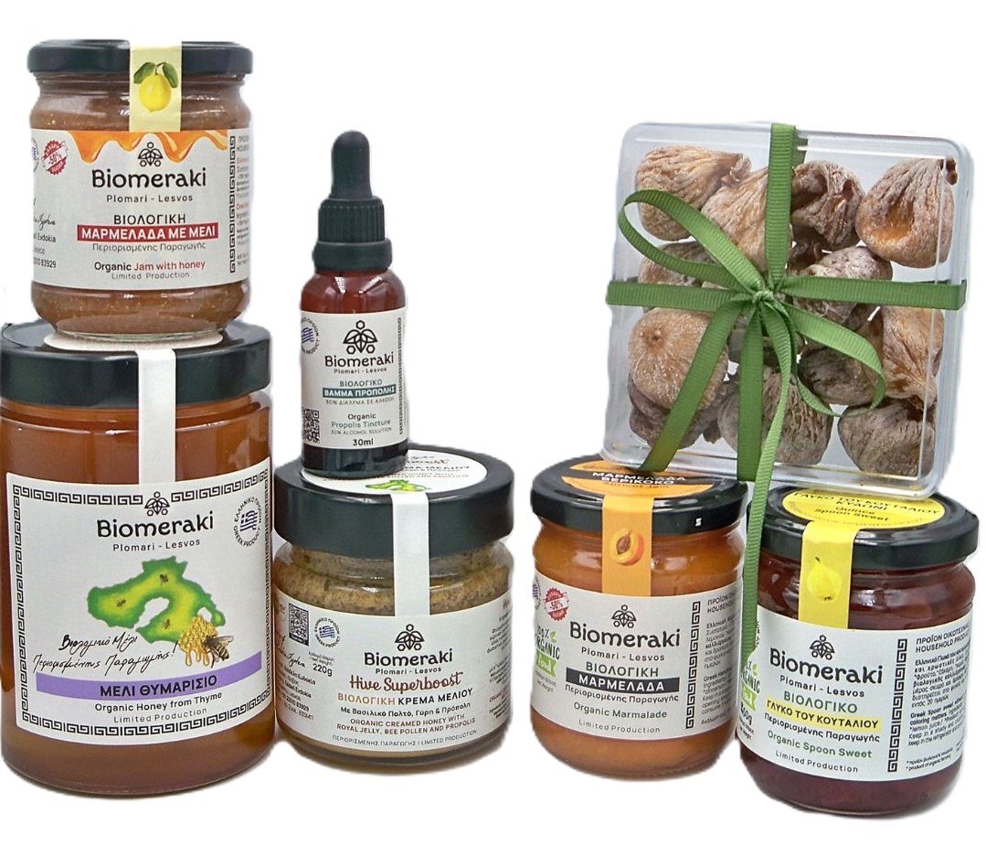 Καλάθι Ευεξίας με Προϊόντα Μέλισσας & Βιολογικές Γεύσεις Λεσβιακής Γης
